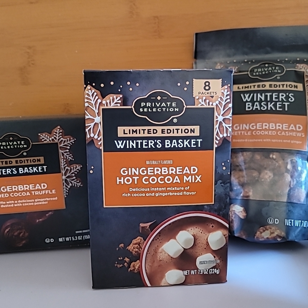 Private Selection Gingerbread Hot Cocoa/Truffle Treats & Kettle Cooked Cashews